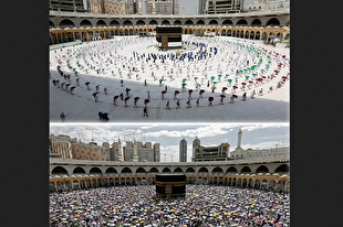عکس | حج در کرونا و بدون کرونا