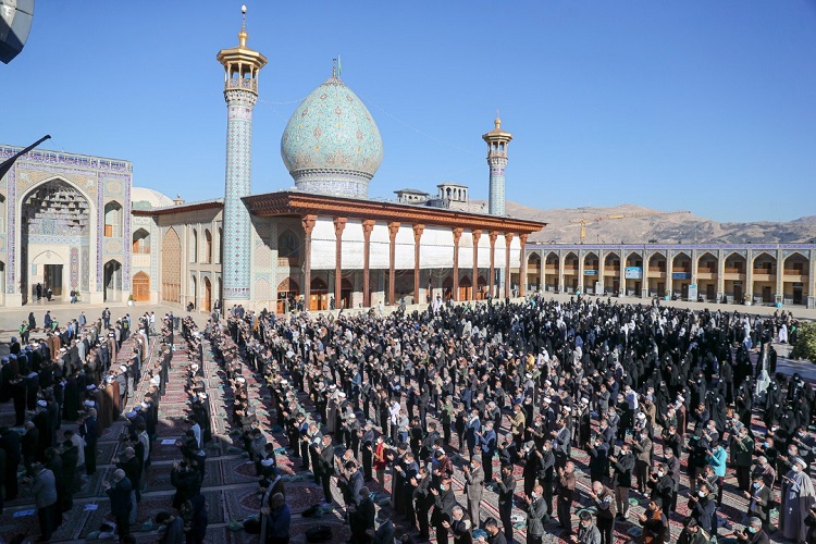 نماز طلب باران، حرم شاهچراغ