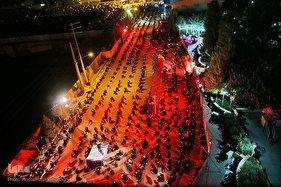 عزاداری هیئت فاطمیون قم در شب تاسوعای حسینی