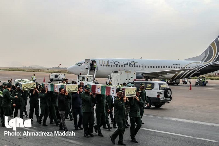 استقبال از شهدای دفاع مقدس، فرودگاه شیراز