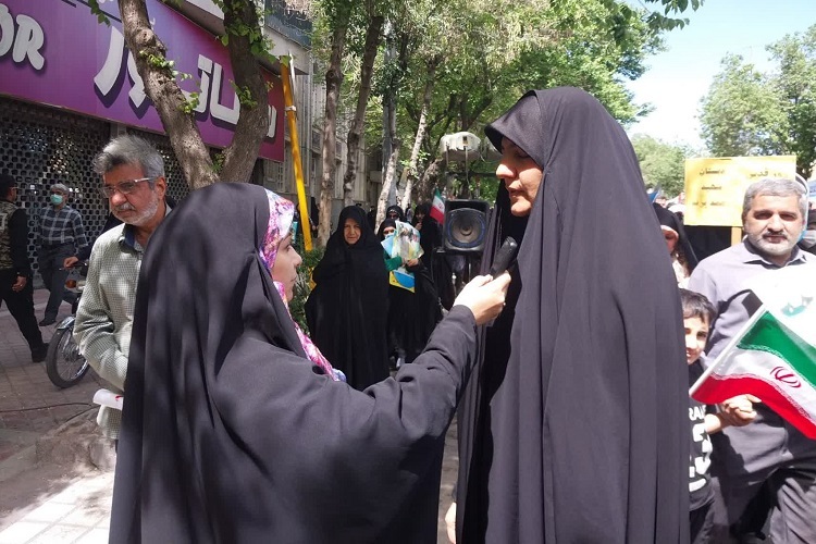 افسانه خواست خدایی، عضو شورای اسلامی شهر شیراز، راهپیمایی روز قدس