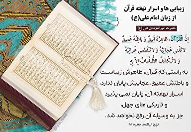 حدیث‌نگاشت | زیبایی‌ها و اسرار نهفته قرآن در کلام امام علی(ع)