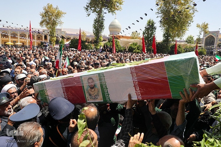 تشییع شهید محمد جهانگیری، حرم شاهچراغ(ع)