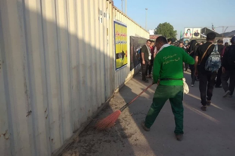 خدمت‌رسانی پاکبانان شیراز به زائران، مرز شلمچه