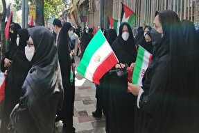 راهپیمایی حمایت از مردم فلسطین در البرز