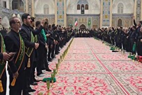 فیلم| آغاز مراسم وداع با شهید جمهور در حرم بانوی کرامت