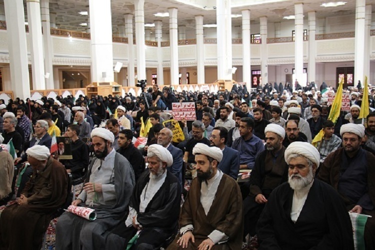 تجمع حوزویان شیراز در محکومیت جنایت صهیونیست‌ها