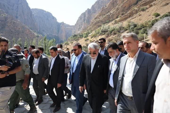 بازدید وزیر میراث فرهنگی از آبشار مارگون