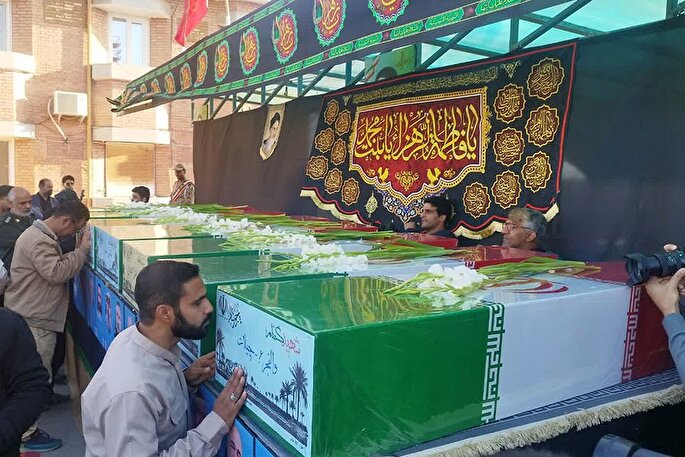 استقبال از پیکر مطهر شهدای گمنام در یزد + عکس