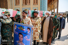 استقبال و تشییع پیکر ۴ شهید حادثه ناوچه کنارک در شیراز