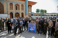 استقبال و تشییع پیکر ۴ شهید حادثه ناوچه کنارک در شیراز