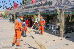 آماده سازی مواکب در بین‌الحرمین شیراز جهت مراسم اربعین