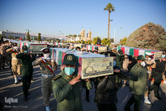 استقبال از پیكرهای مطهر ۱۵ شهید دوران دفاع مقدس - شیراز