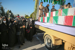 استقبال از پیكرهای مطهر ۱۵ شهید دوران دفاع مقدس - شیراز