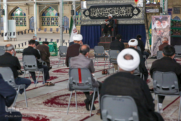 مراسم روضه خوانی صبح عاشورا ۱۴۰۰ در مسجد شهدای شیراز‎‎