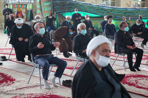 مراسم روضه خوانی صبح عاشورا ۱۴۰۰ در مسجد شهدای شیراز‎‎