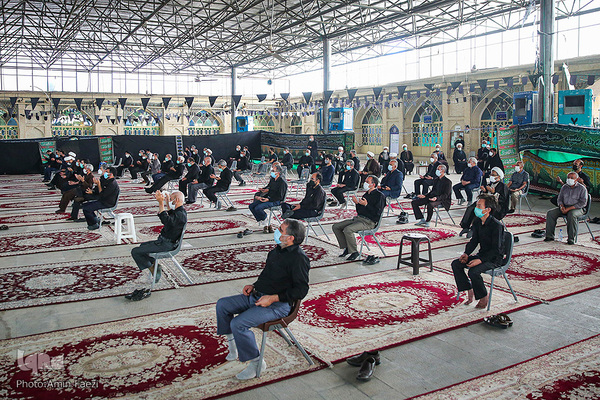 مراسم روضه خوانی صبح عاشورا ۱۴۰۰ در مسجد شهدای شیراز‎‎