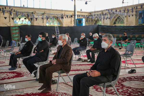 مراسم روضه خوانی صبح عاشورا ۱۴۰۰ در مسجد شهدای شیراز‎‎
