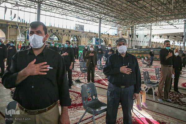 مراسم روضه خوانی صبح عاشورا ۱۴۰۰ در مسجد شهدای شیراز‎‎