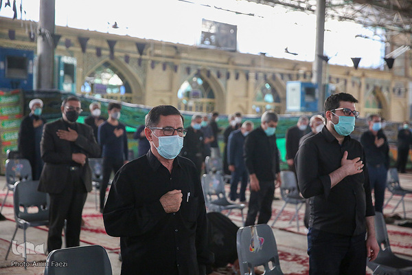 مراسم روضه خوانی صبح عاشورا ۱۴۰۰ در مسجد شهدای شیراز‎‎