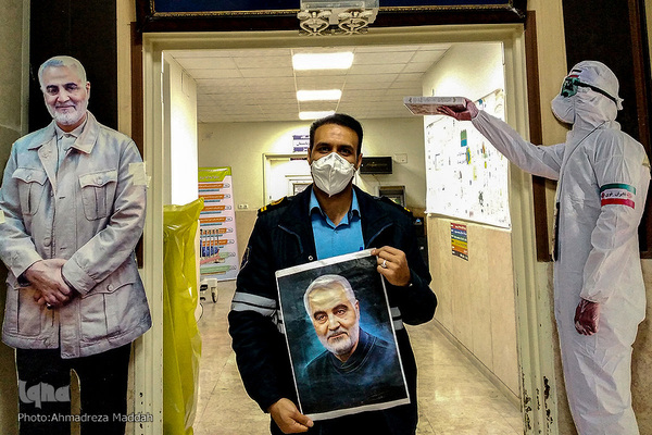 استقبال مدافعان سلامت از پویش «به نیت حاج قاسم»‎‎