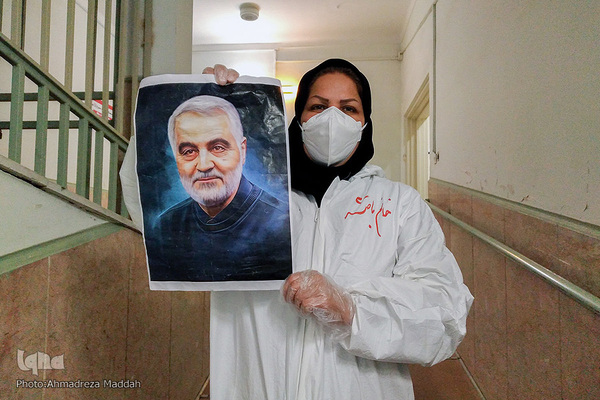 استقبال مدافعان سلامت از پویش «به نیت حاج قاسم»‎‎