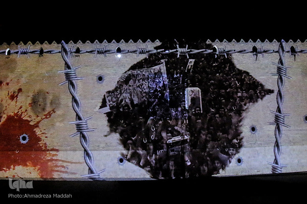 اجرای برنامه ویدئومپینگ بر دیواره ارگ کریم‌خانی شیراز‎‎