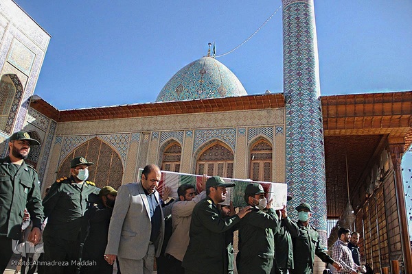 مراسم تشییع و وداع با پیکر شهید تازه تفحص شده شهید علیپور در حرم شاهچراغ (ع)‎‎