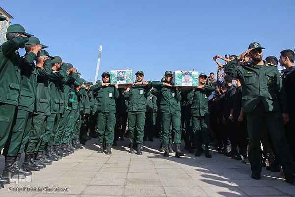 مراسم تشییع پیکر مطهر شهدای امنیت در شیراز‎‎