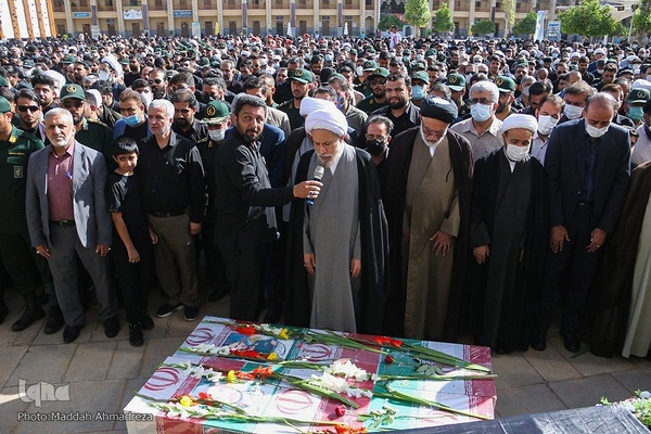 مراسم تشییع پیکر مطهر شهدای امنیت در شیراز‎‎