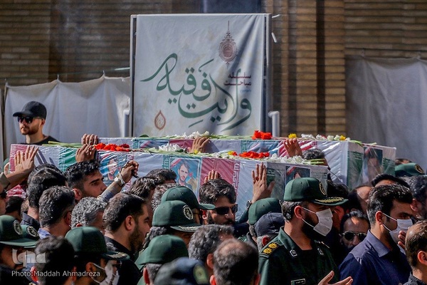 مراسم تشییع پیکر مطهر شهدای امنیت در شیراز‎‎