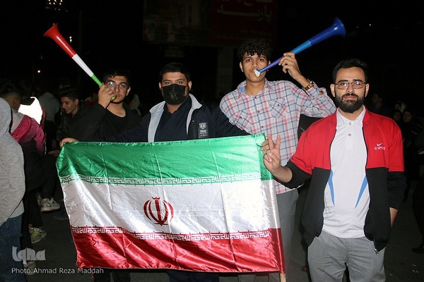 شادمانه پیروزی تیم ملی در شیراز