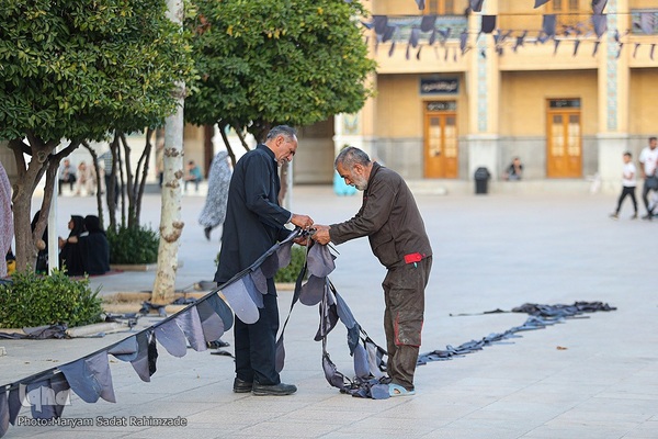 سیاه‌پوشی حرم مطهر حضرت شاهچراغ(ع)