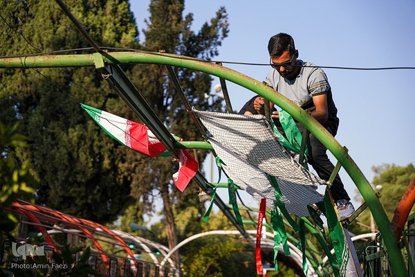 گلباران قبور شهدا‎