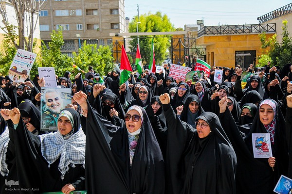 تجمع بانوان حوزوی شیراز در محکومیت جنایات رژیم صهیونیستی