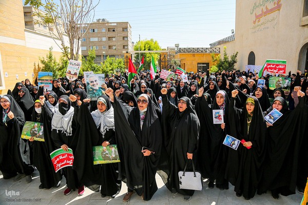 تجمع بانوان حوزوی شیراز در محکومیت جنایات رژیم صهیونیستی