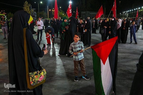 تجمع اعتراض آمیز به جنایات رژیم صهیونیستی امیرحسین عظیمی‎