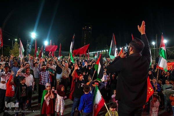 تجمع اعتراض آمیز به جنایات رژیم صهیونیستی امیرحسین عظیمی‎
