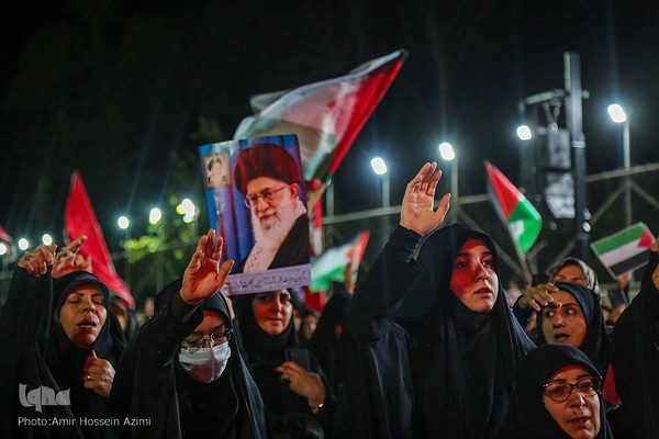 تجمع اعتراض آمیز به جنایات رژیم صهیونیستی امیرحسین عظیمی‎