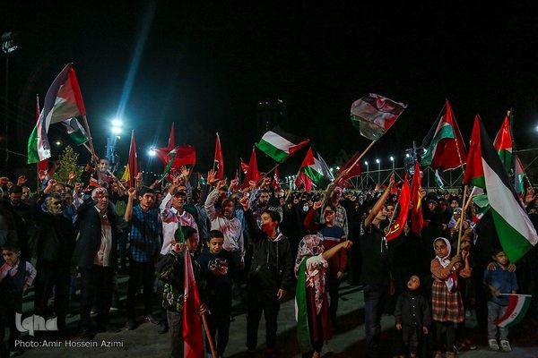 تجمع اعتراض آمیز به جنایات رژیم صهیونیستی امیرحسین عظیمی‎