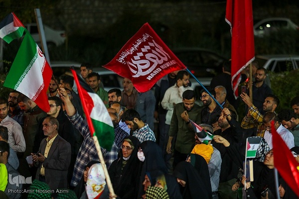 تجمع اعتراض آمیز به جنایات رژیم صهیونیستی امیرحسین عظیمی‎