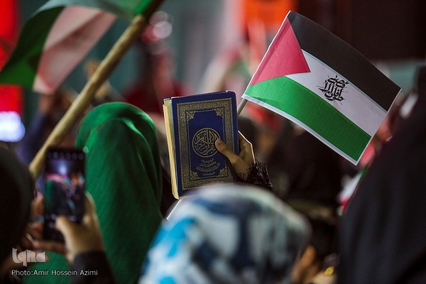 تجمع اعتراض آمیز به جنایات رژیم صهیونیستی امیرحسین عظیمی‎