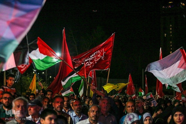 تجمع اعتراض آمیز به جنایات رژیم صهیونیستی امیرحسین عظیمی‎