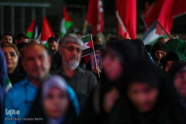 تجمع اعتراض آمیز به جنایات رژیم صهیونیستی امیرحسین عظیمی‎