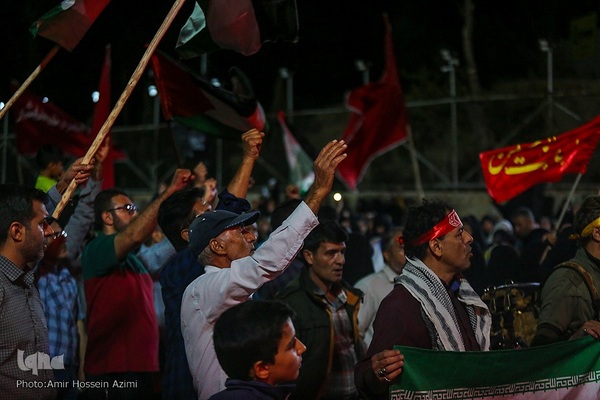 تجمع اعتراض آمیز به جنایات رژیم صهیونیستی امیرحسین عظیمی‎