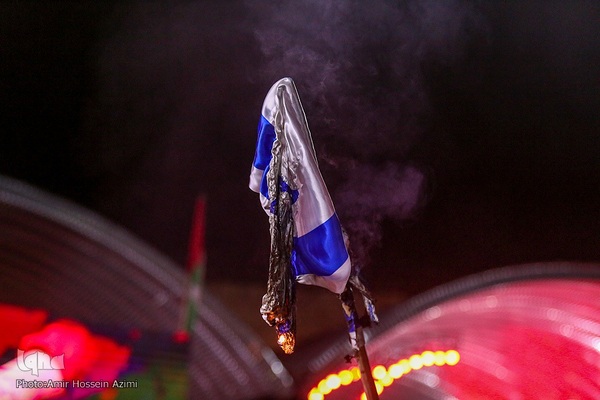 تجمع اعتراض آمیز به جنایات رژیم صهیونیستی امیرحسین عظیمی‎