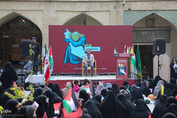 اجتماع زینبی بانوان و کودکان شیراز در حمایت از مادران مظلوم غزه