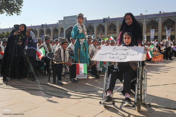 اجتماع ۱۲هزارنفری دانش آموزان در حرم مطهر شاهچراغ (ع) ‎