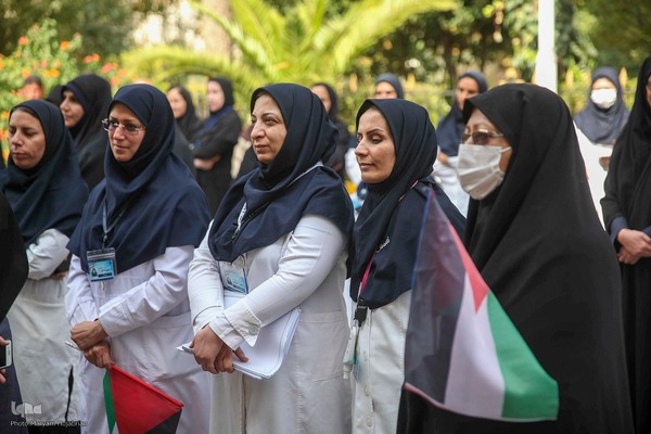 تجمع پرستاران و پزشکان شیراز در حمایت از مردم غزه