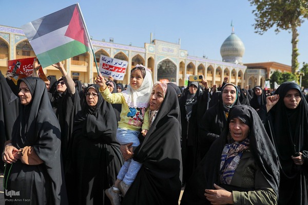 اجتماع حمایت از مردم غزه در شیراز‎